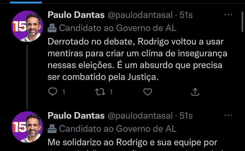 Derrotado no debate, Rodrigo faz acusação falsa sobre manifestação