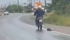 Motociclista é identificado após arrastar cachorro amarrado à moto em Rio Largo