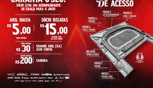 CRB inicia nesta quinta (22) vendas de ingressos para jogo contra o Londrina