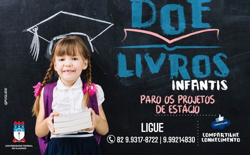 Estudantes de Pedagogia da Ufal lançam campanha para arrecadar livros infantis