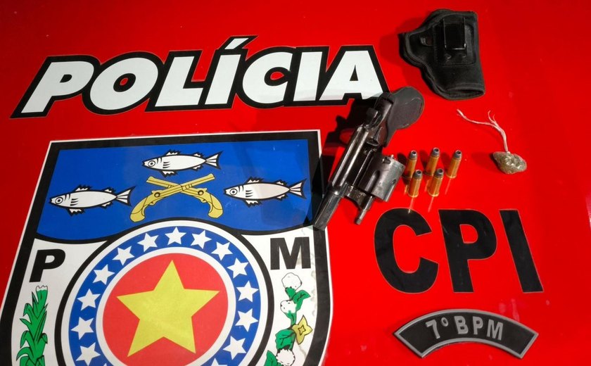 PM apreende arma de fogo em Olho d’Água das Flores