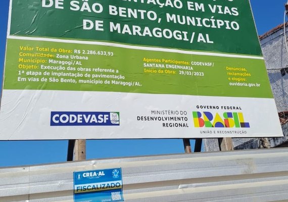 Obras de calçamento são iniciadas em São Bento e avançam com recursos federais