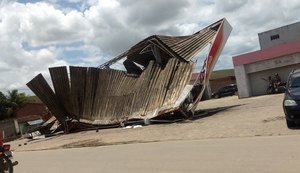 Cobertura de posto de combustíveis cai no município de Campestre