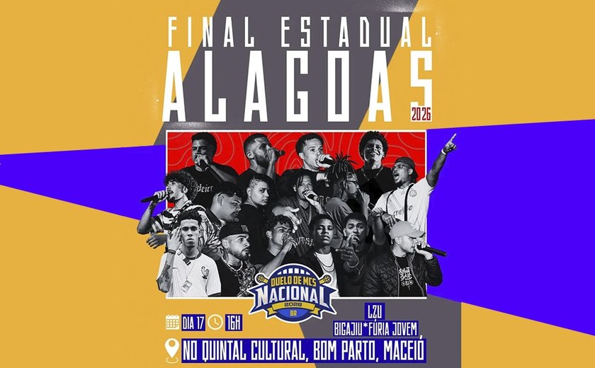 Maceió recebe final alagoana do Duelo de MCs Nacional 2026 no Quintal Cultural