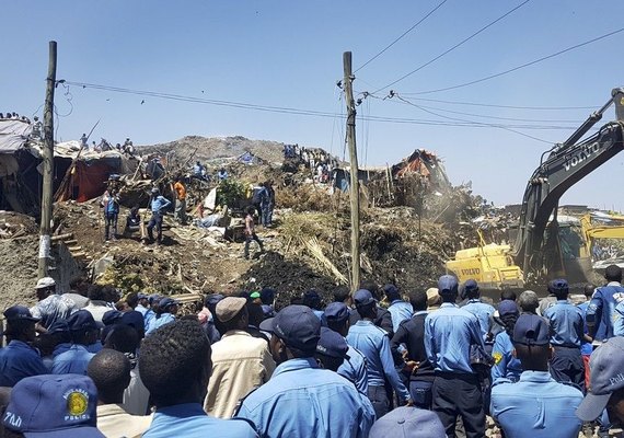 Número de mortos em deslizamento de lixo na Etiópia sobe para 46