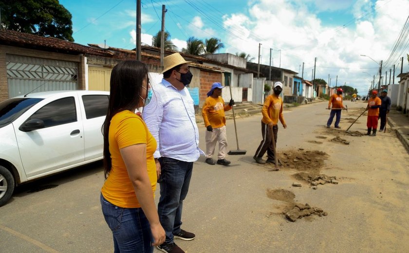 Depois das fortes chuvas Rio Largo inicia operação tapa-buraco em todo município