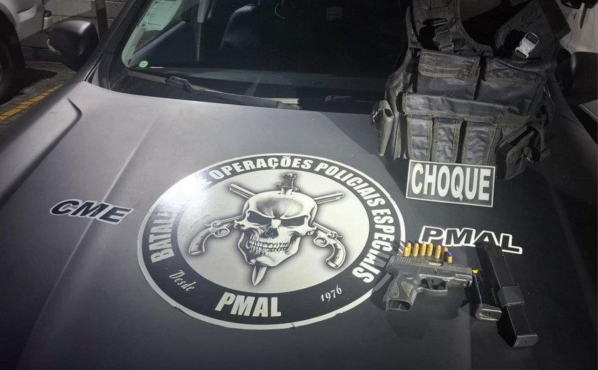 PM apreende arma, munições e colete durante operação no Vergel do Lago