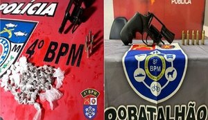 Batalhões apreendem armas de fogo e aparelhos de jogos de azar