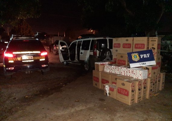 PRF prende um homem e apreende 20.000 carteiras de cigarros contrabandeados na BR-316