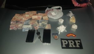 Ação conjunta da PRF, 10° BPM e PC prende casal com drogas em Belém