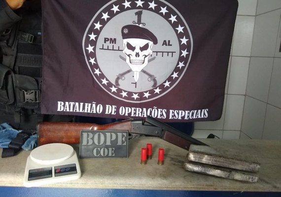 Jovem de 19 anos é detido em Rio Largo por tráfico de entorpecentes