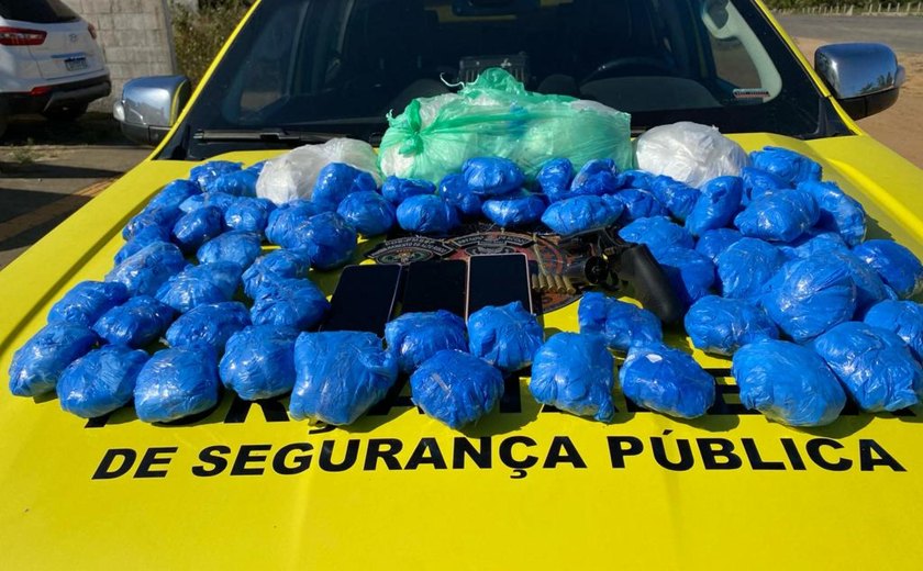 Polícia Militar apreende 6,7 quilos de cocaína no Agreste do estado