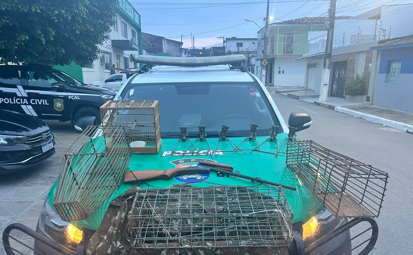 Polícia Militar apreende arma de fogo, animais silvestres e realiza soltura em Alagoas