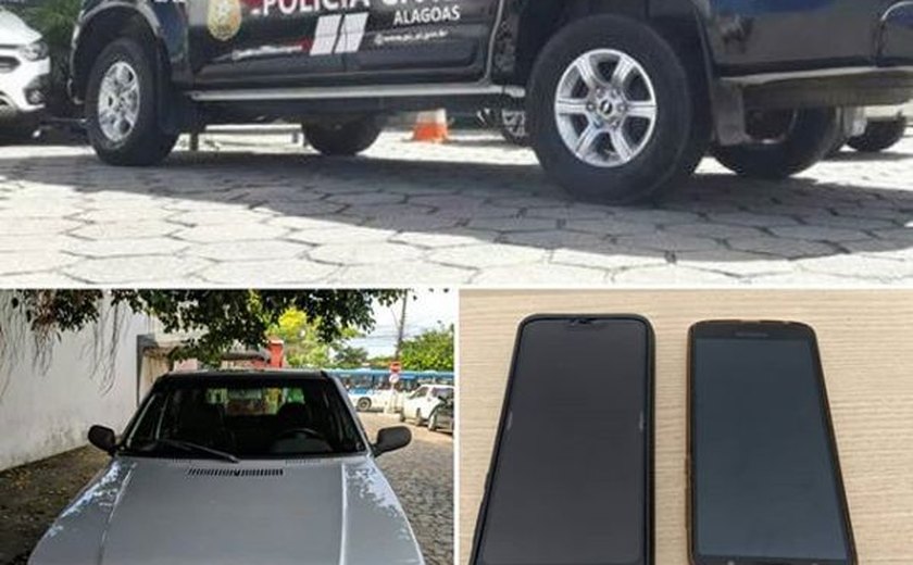 Polícia Civil prende dupla e recupera celulares roubados em Maceió