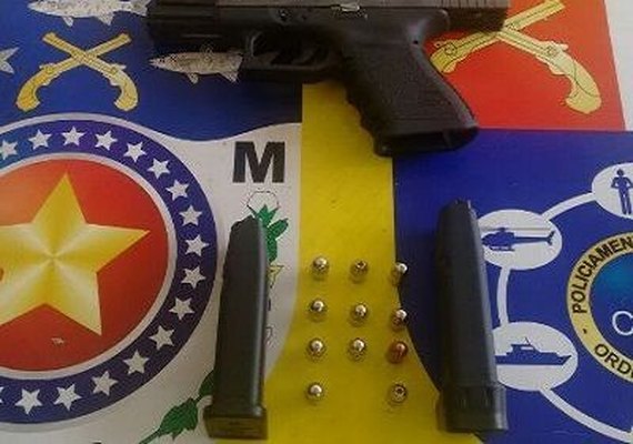 Rocam da 1ª CPM/I apreende pistola em Jequiá da Praia