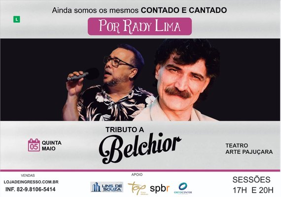 Tributo a Belchior: cantor Rady Lima homenageia artista com clássicos da MPB