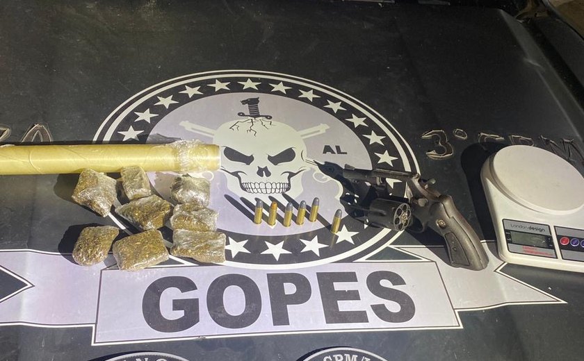 Polícia Militar registra prisões e apreensão de arma e drogas no interior