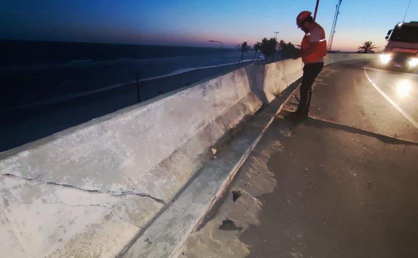 Defesa Civil de Maceió vistoria ponte Divaldo Suruagy