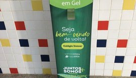 Sistema OCB/AL entrega totens para álcool em gel a cooperativas educacionais