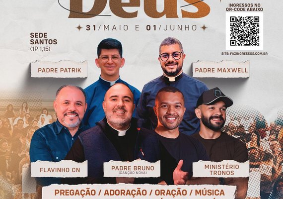 Congresso de Adoração 'Sede de Deus 2025' reúne fiéis em Maceió com Padre Bruno Costa e Flavinho
