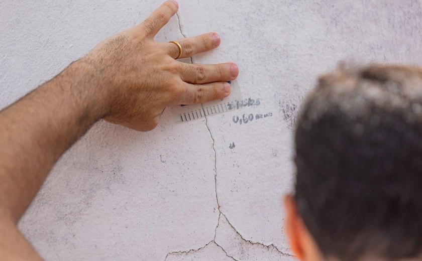 Mais de 2 mil residências em áreas com afundamento do solo serão vistoriadas