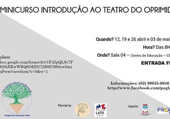 Projeto de extensão da Ufal promove curso de introdução ao Teatro do Oprimido
