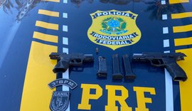 Operação conjunta com o Canil da PM Arapiraca prendem dois homens por porte ilegal de arma