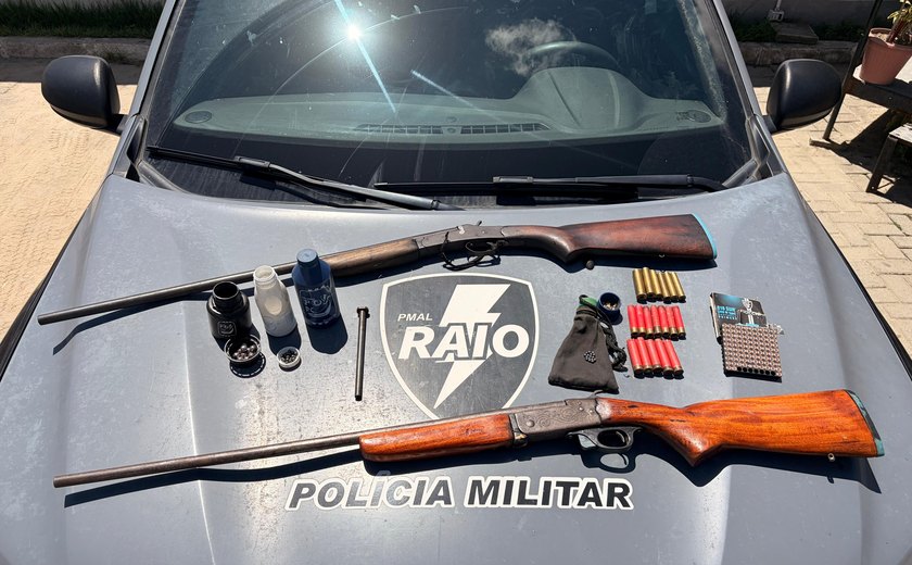 Espingardas e munições são apreendidas após cerco policial no Conjunto Selma Bandeira