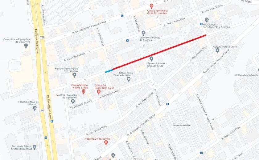 Avenida Desembargador Barreto Cardoso será interditada a partir desta quinta-feira (24)