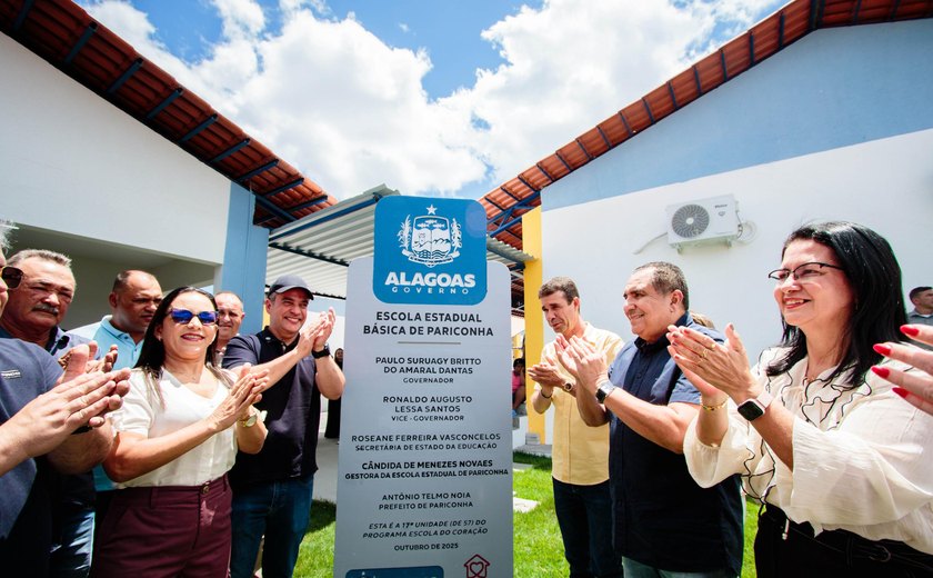 Paulo Dantas inaugura escola de educação básica no município de Pariconha