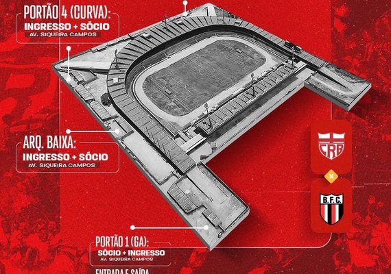CRB inicia venda de ingressos para jogo contra o Botafogo-SP no Rei Pelé