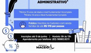 Inscrições para cursos disponibilizados pela Assistência Social vão até quarta (9)