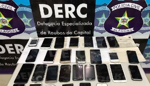 Polícia Civil recupera 30 aparelhos celulares roubados em Maceió