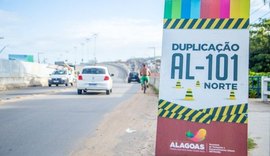Trecho em duplicação da AL-101 Norte terá pontes para veículos, ciclistas e pedestres