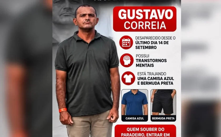 Família procura jovem de 29 anos desaparecido desde segunda-feira