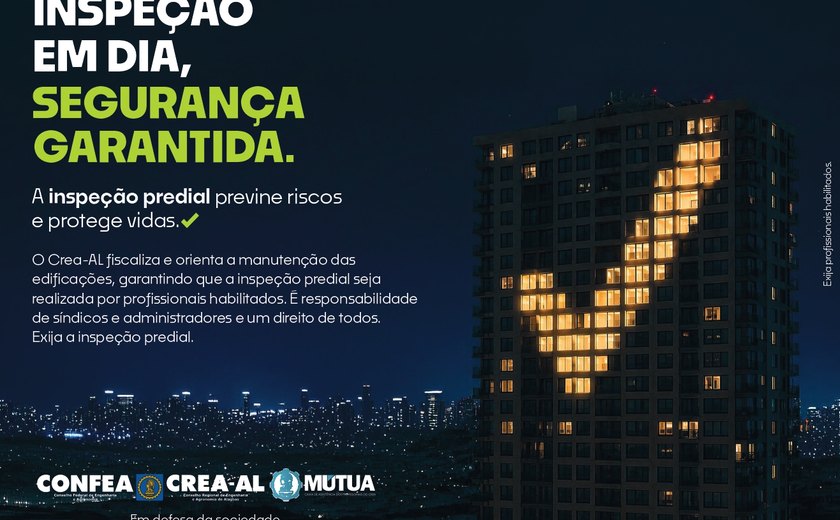Em alerta contra novos incêndios em Maceió, Crea/AL intensifica campanha focada na inspeção predial preventiva