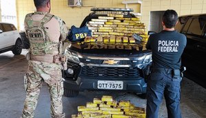 Operação da PF, PRF e DER/AL apreende 70 kg de maconha no interior de Alagoas