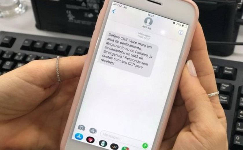 Moradores do Pinheiro receberão SMS para se cadastrar em serviço de alertas de desastre