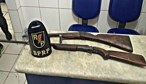 PM apreende armas de fogo em Pilar e Delmiro Gouveia
