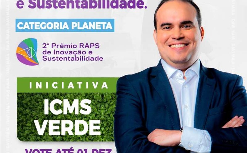 Projeto de Davi Maia, ICMS Verde é finalista na 2ª Edição do Prêmio Raps de Inovação