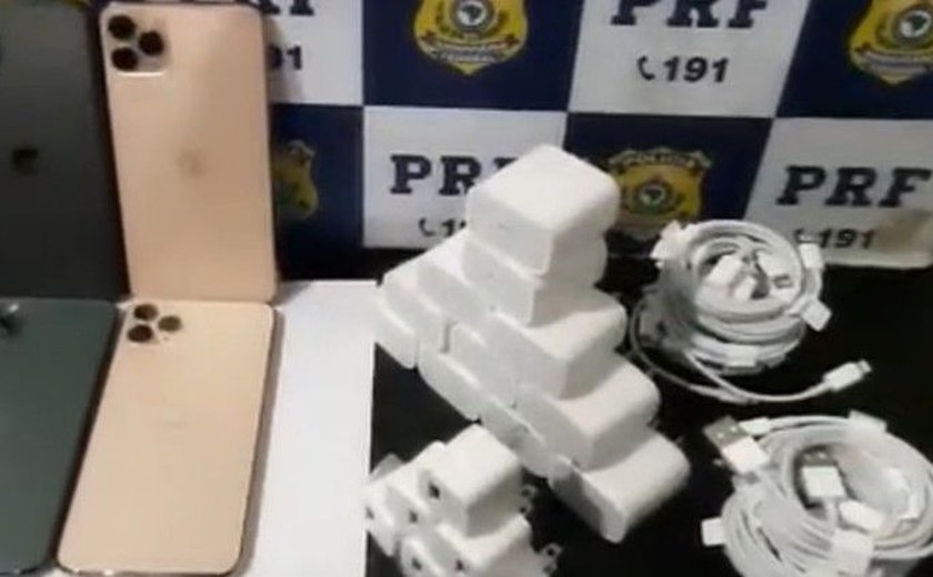 Polícia apreende R$ 150 mil em iPhones 11 contrabandeados