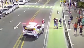 Videomonitoramento da SSP flagra prisão após agressão com faca na orla de Maceió