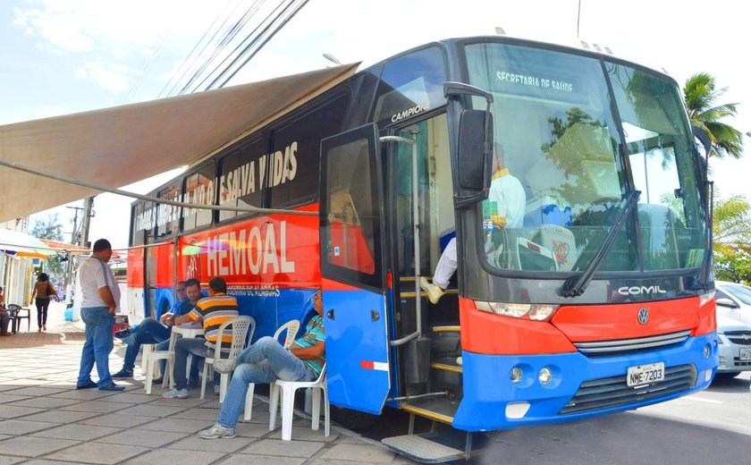 Hemoal faz coleta itinerante de sangue em Arapiraca e União dos Palmares nesta terça