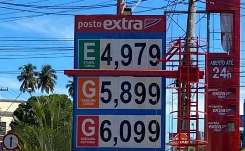 Aumentou: preço da gasolina já ultrapassa os R$ 6 em Maceió