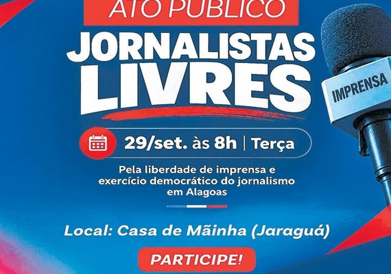 Jornalistas realizam ato em defesa da liberdade e contra judicialização