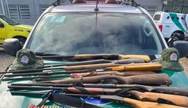 Batalhão Ambiental apreende nove armas e resgata aves silvestres em São José da Laje