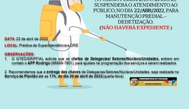 PF suspende atendimento ao público na próxima sexta (22) para manutenção predial em Alagoas
