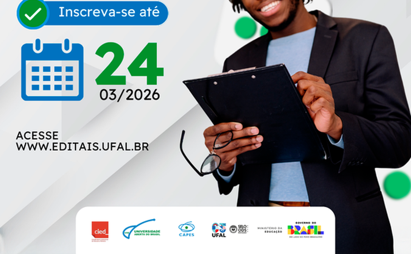 Ufal abre seleção para professores da UAB com inscrições até 24 de março