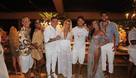 Casal Nicole Bahls e Marcelo Bimbi no Reveillon Celebration em Maceió