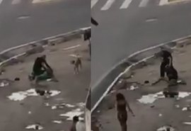 Briga entre homens em situação de rua é registrada em vídeo no Centro de Maceió